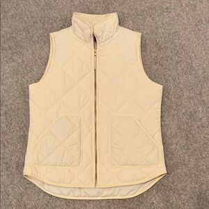 NWOT J. Crew Cream Quilted Vest